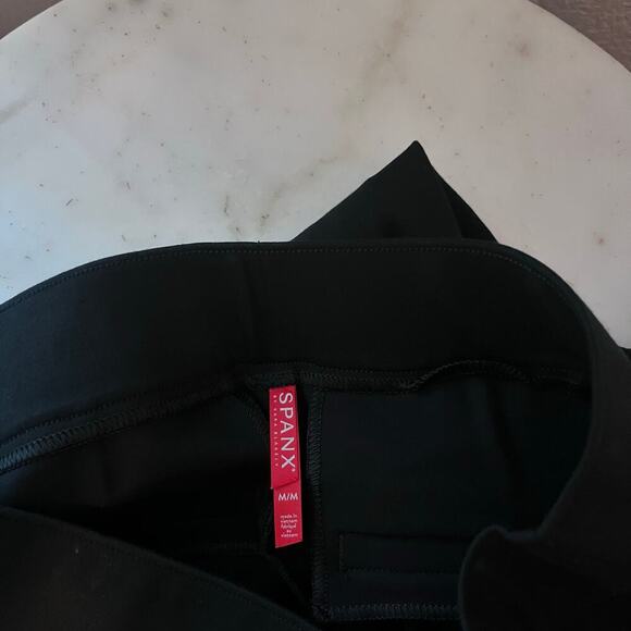 Spanx Women's Ponte Legging Pants Medium Black High Waist Full Length Slimming - Picture 7 of 8